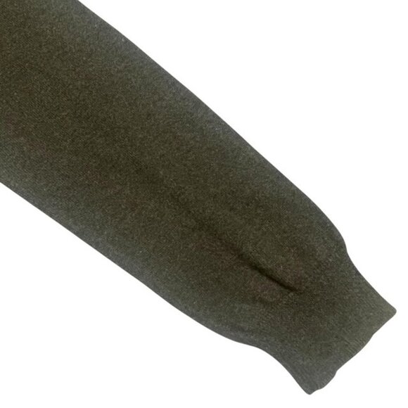 J. CREW Men's Olive Green Cotton-Cashmere V-Neck Sweater - Size Medium - Picture 5 of 8